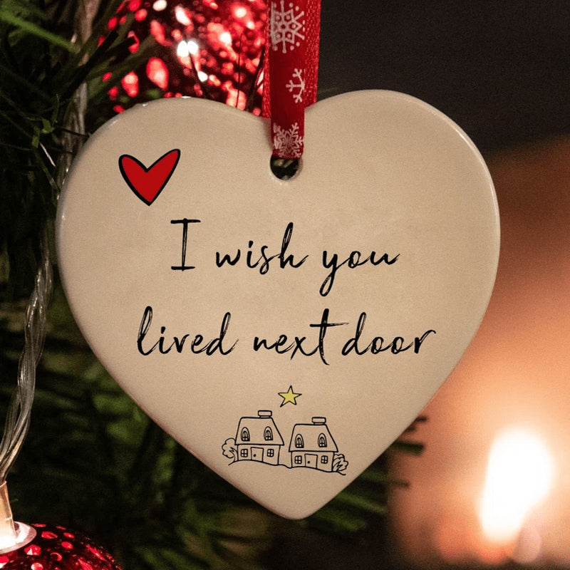 Christmas Heart Ornament 2025 | Hanging Holiday Tree Decoration Gift