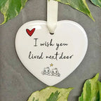 Christmas Heart Ceramic Charm | Holiday Ornament & Gift Idea 2025