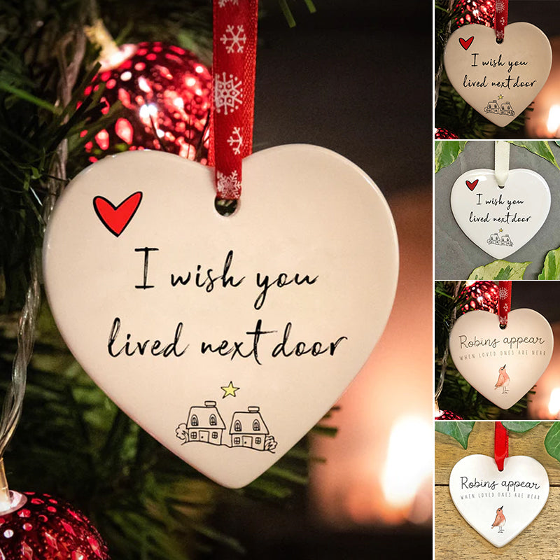 Christmas Heart Ornament 2025 | Hanging Holiday Tree Decoration Gift