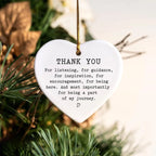 Christmas Heart Ornament 2025 | Hanging Holiday Tree Decoration Gift