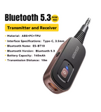 Essager 2-in-1 Bluetooth Audio Receiver Transmitter Wireless Bluetooth 5.1 3.5mm AUX Audio Adapter Stereo for Earphones TV Car