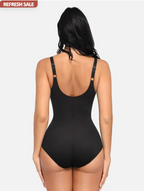 V Neck Tummy Control Thong Bodysuit