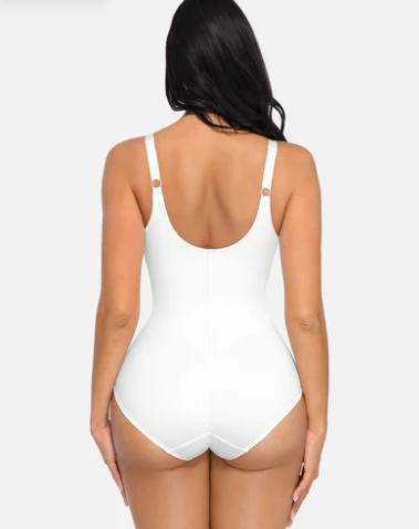V Neck Tummy Control Thong Bodysuit