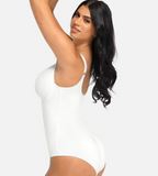 V Neck Tummy Control Thong Bodysuit