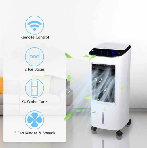 Buy Portable Air Conditioner & Evaporative Swamp Cooler – 7L Tank | Fan, Humidifier, Filter + Remote Control | Free U.S. Shipping