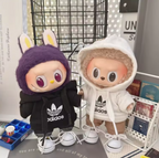 Labubu V1 V2 Doll Clothing Set – Fashion Hoodie & Pants Outfit | Streetwear Accessories for Labubu Dolls, Collectible Toy Clothes