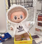 Labubu V1 V2 Doll Clothing Set – Fashion Hoodie & Pants Outfit | Streetwear Accessories for Labubu Dolls, Collectible Toy Clothes