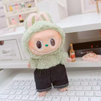 Labubu V1 V2 Doll Clothing Set – Fashion Hoodie & Pants Outfit | Streetwear Accessories for Labubu Dolls, Collectible Toy Clothes