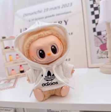 Labubu V1 V2 Doll Clothing Set – Fashion Hoodie & Pants Outfit | Streetwear Accessories for Labubu Dolls, Collectible Toy Clothes