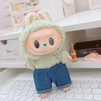 Labubu V1 V2 Doll Clothing Set – Fashion Hoodie & Pants Outfit | Streetwear Accessories for Labubu Dolls, Collectible Toy Clothes