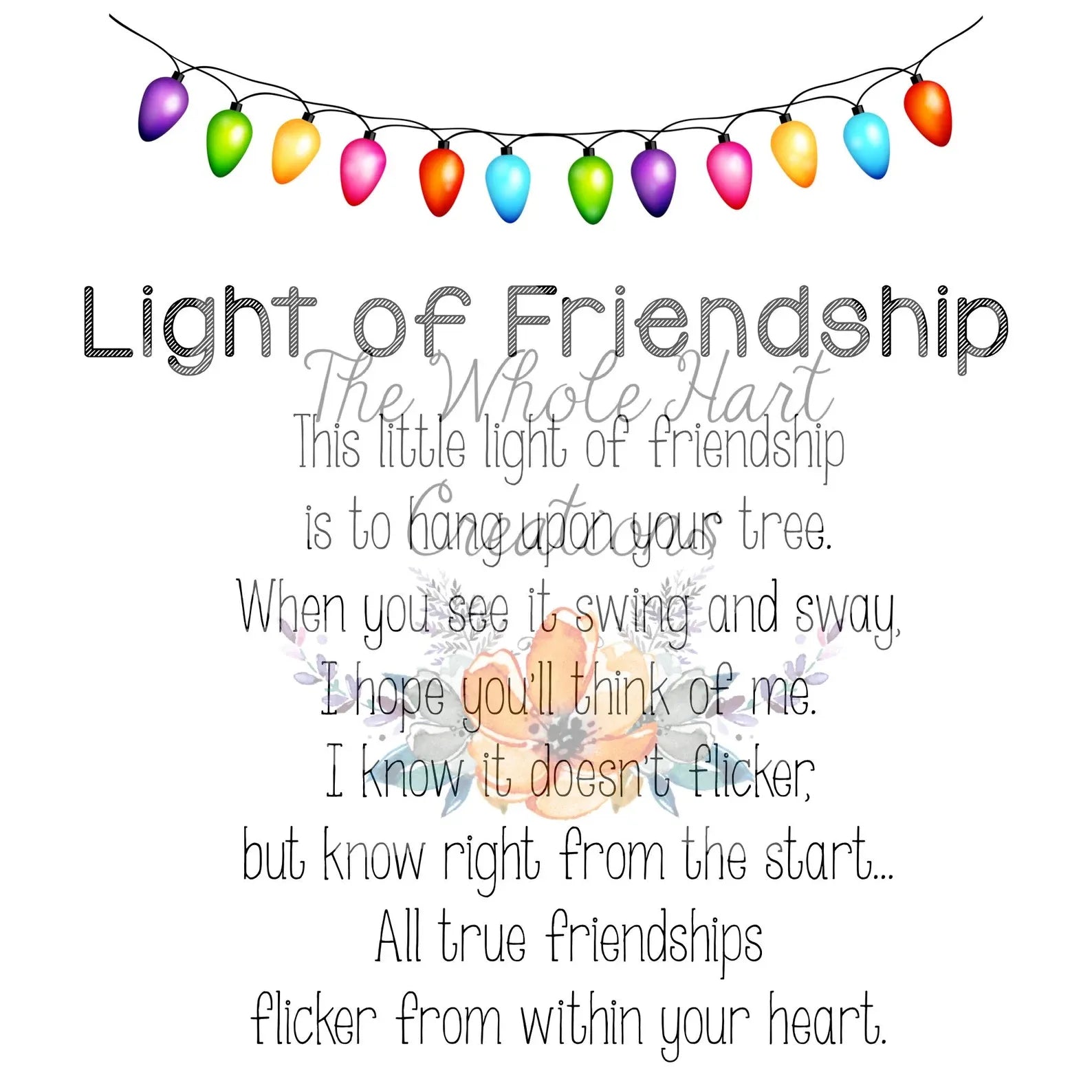 Lights of Friendship Christmas Ornament – Heartfelt Holiday Decoration