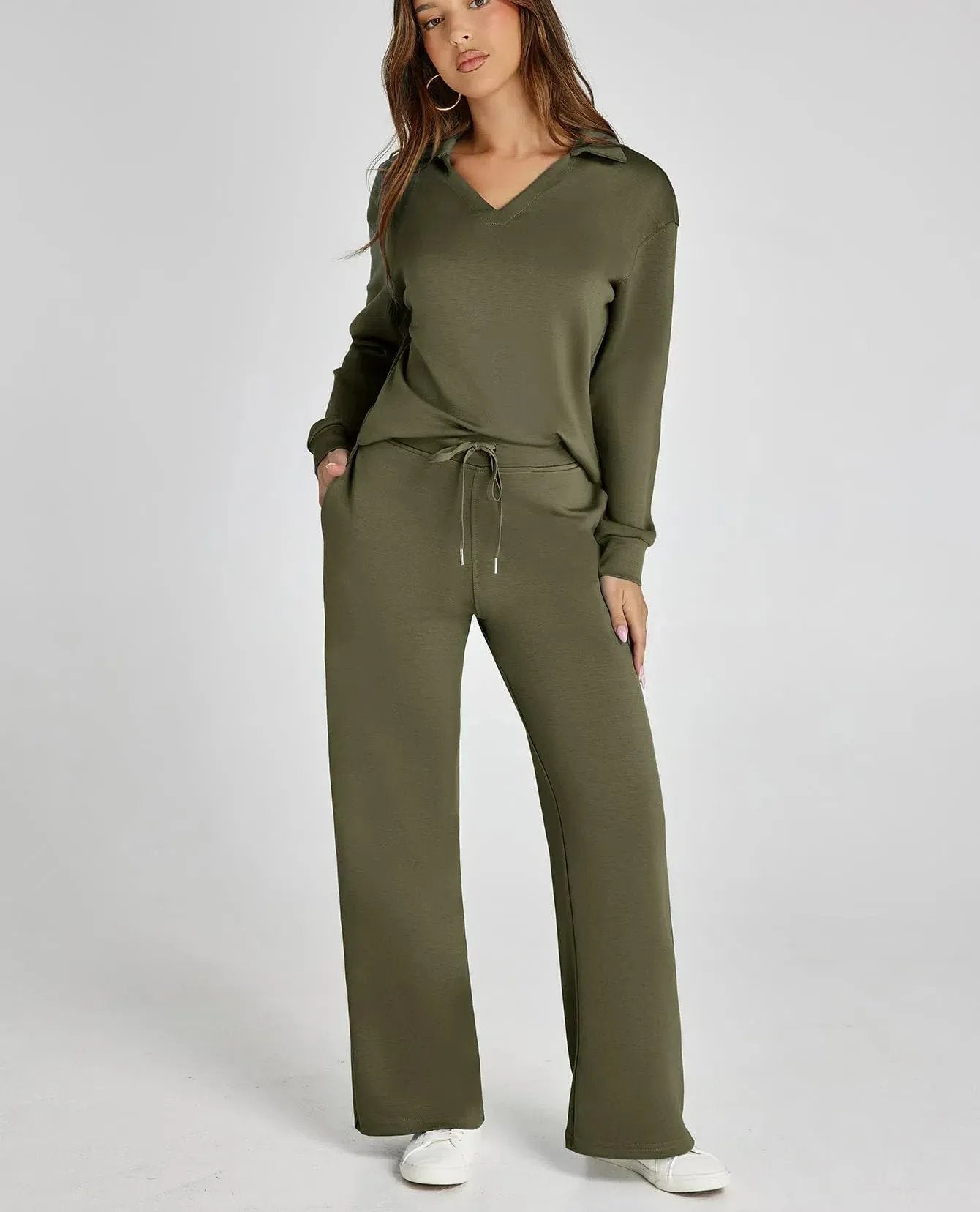Constituent Women's 2 Piece Sets Outfits Casual Long Sleeve Sweatsuits Sets (🔥Same as in the video)