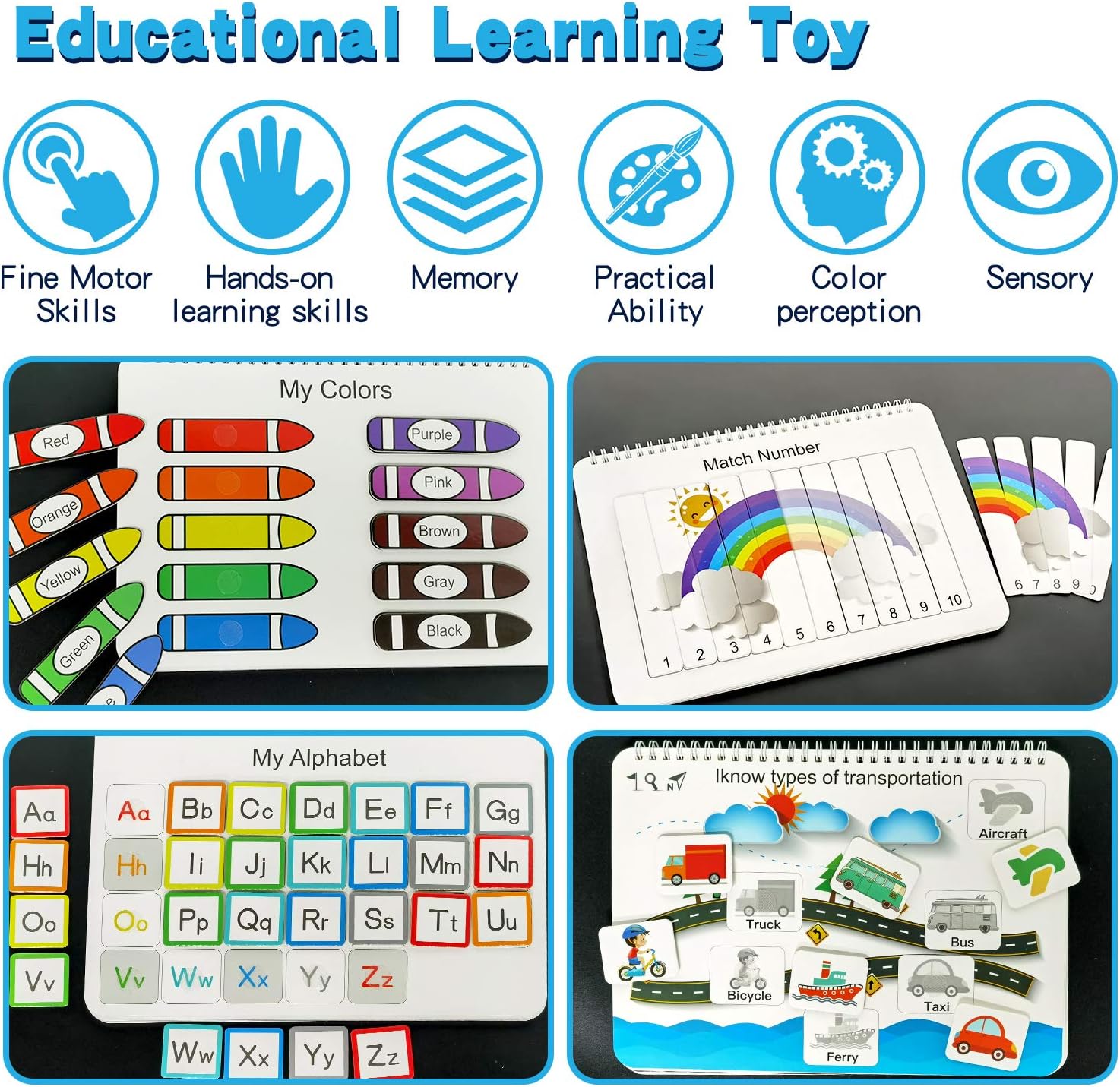 Preschool Busy Book – Educational & Fun Christmas Gift for Kids