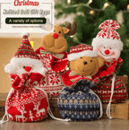 Lovely Knitted Doll Christmas Gift Bags | Reusable Holiday Packaging 2025