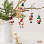 Gnome Nutcracker Christmas Tree Ornaments Set – 12-Piece Holiday Decor