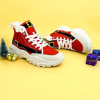 Men’s Trendy Santa Claus High Top Canvas Sneakers – Cool Christmas Party Shoes, Non-Slip & Wear-Resistant Holiday Gift for Men