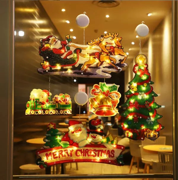 Christmas Window Hanging Lights | LED Holiday Decoration 2025