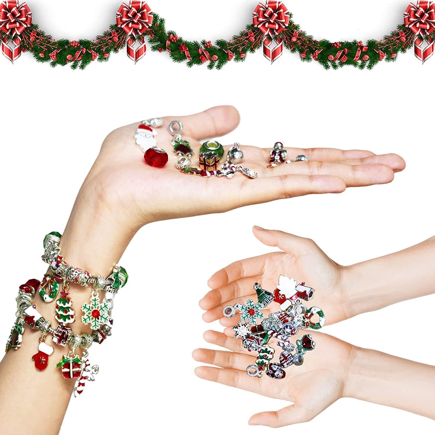 24 Pcs DIY Christmas Advent Calendar Bracelets Set | Holiday Jewelry Gift 2025