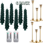 Christmas Tree Flameless Candles – 3D Flickering Flame Holiday Decor
