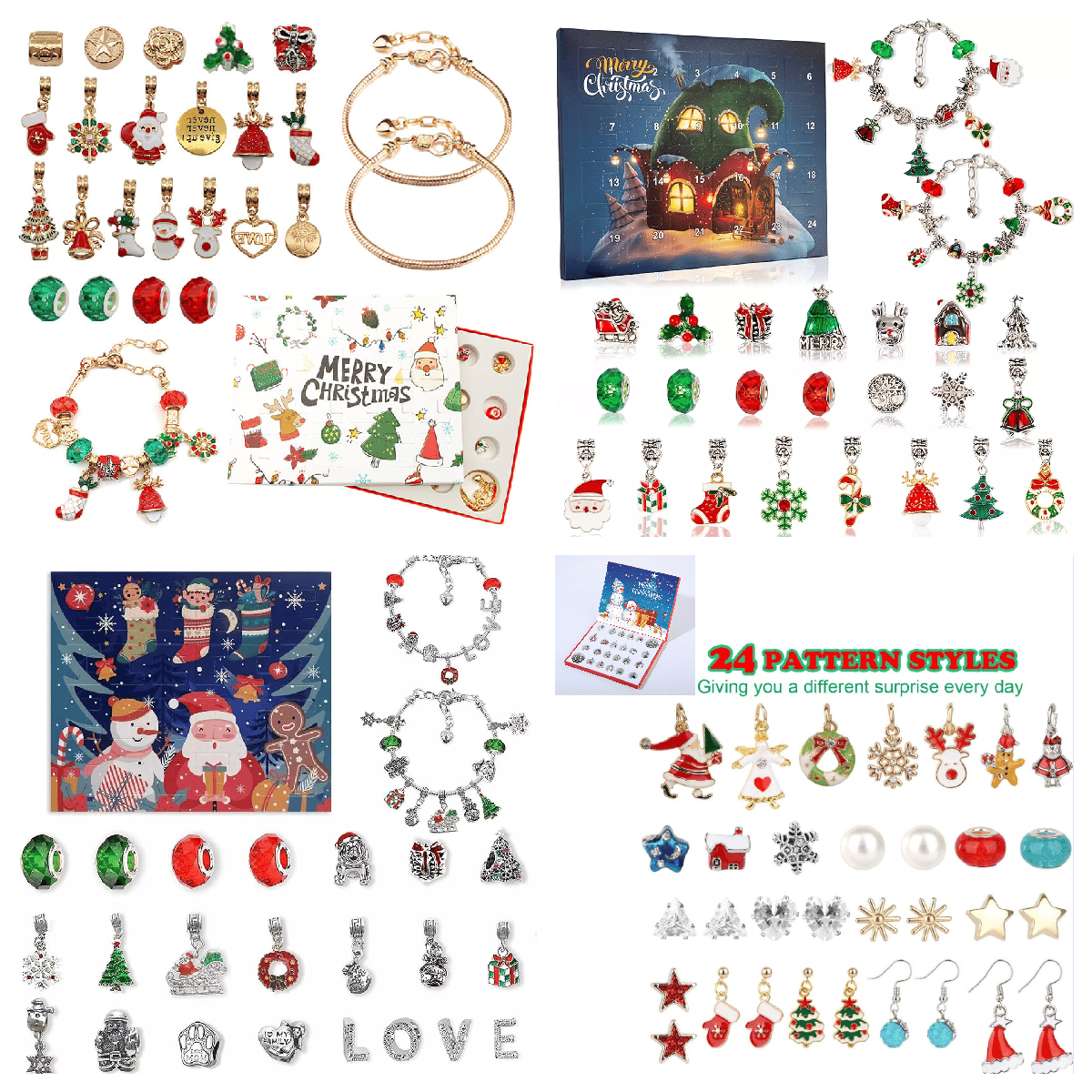 DIY Christmas Advent Calendar Bracelets Set | 24 Days Jewelry Gift 2025