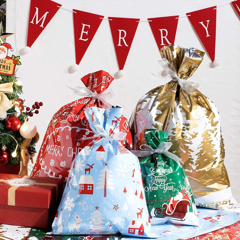 Drawstring Gift Bags – Reusable Holiday & Party Favor Bags