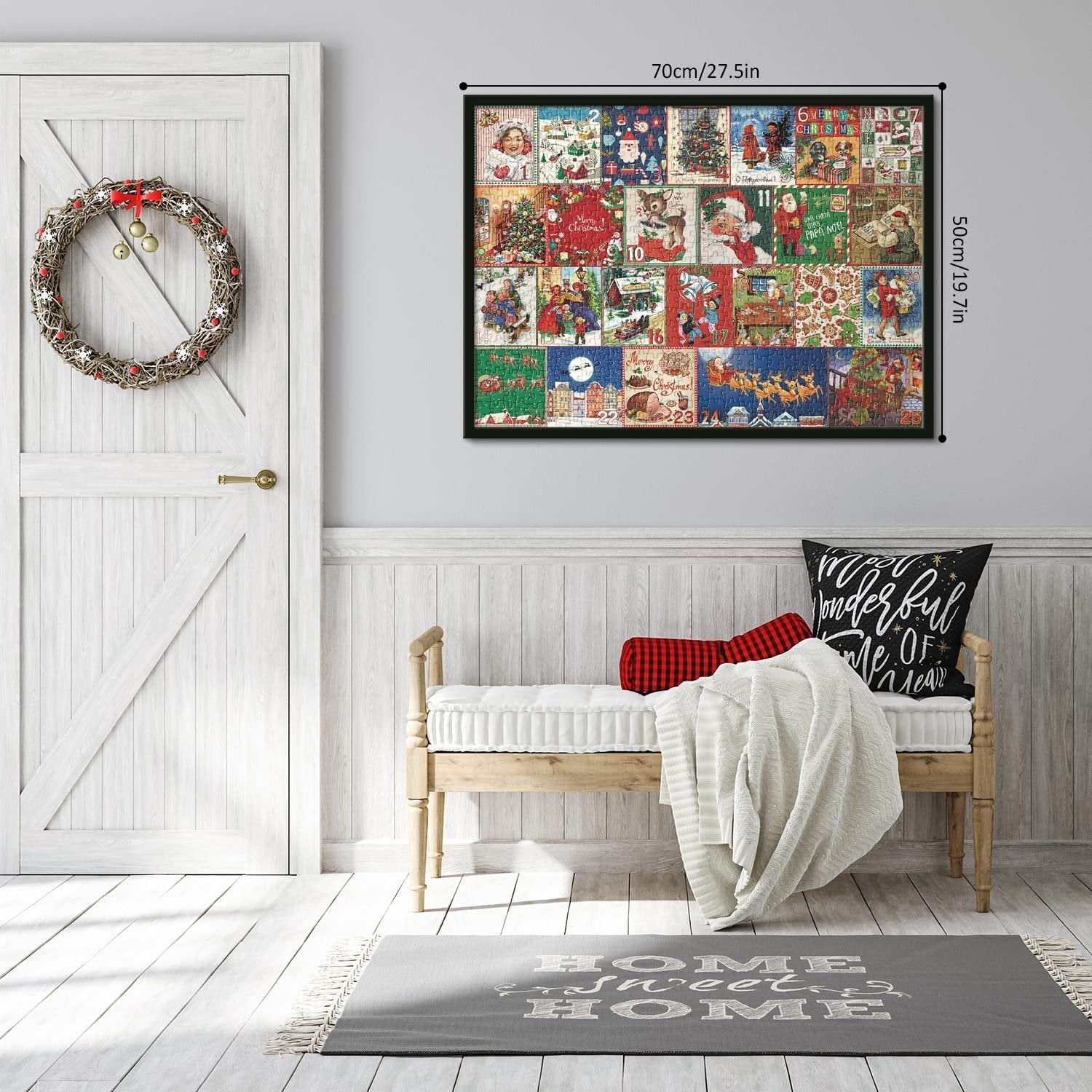 Christmas Advent Calendar Jigsaw Puzzle – 1000 Pieces Holiday Fun