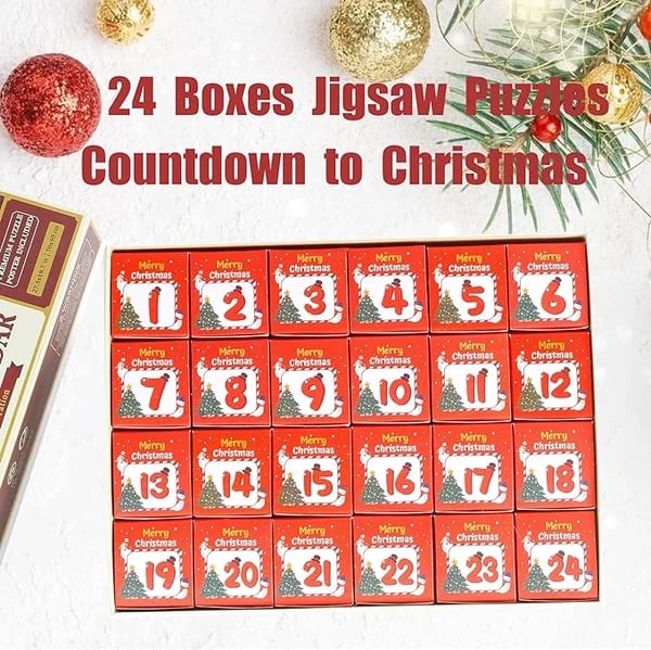 Christmas Advent Calendar Jigsaw Puzzle – 1000 Pieces Holiday Fun