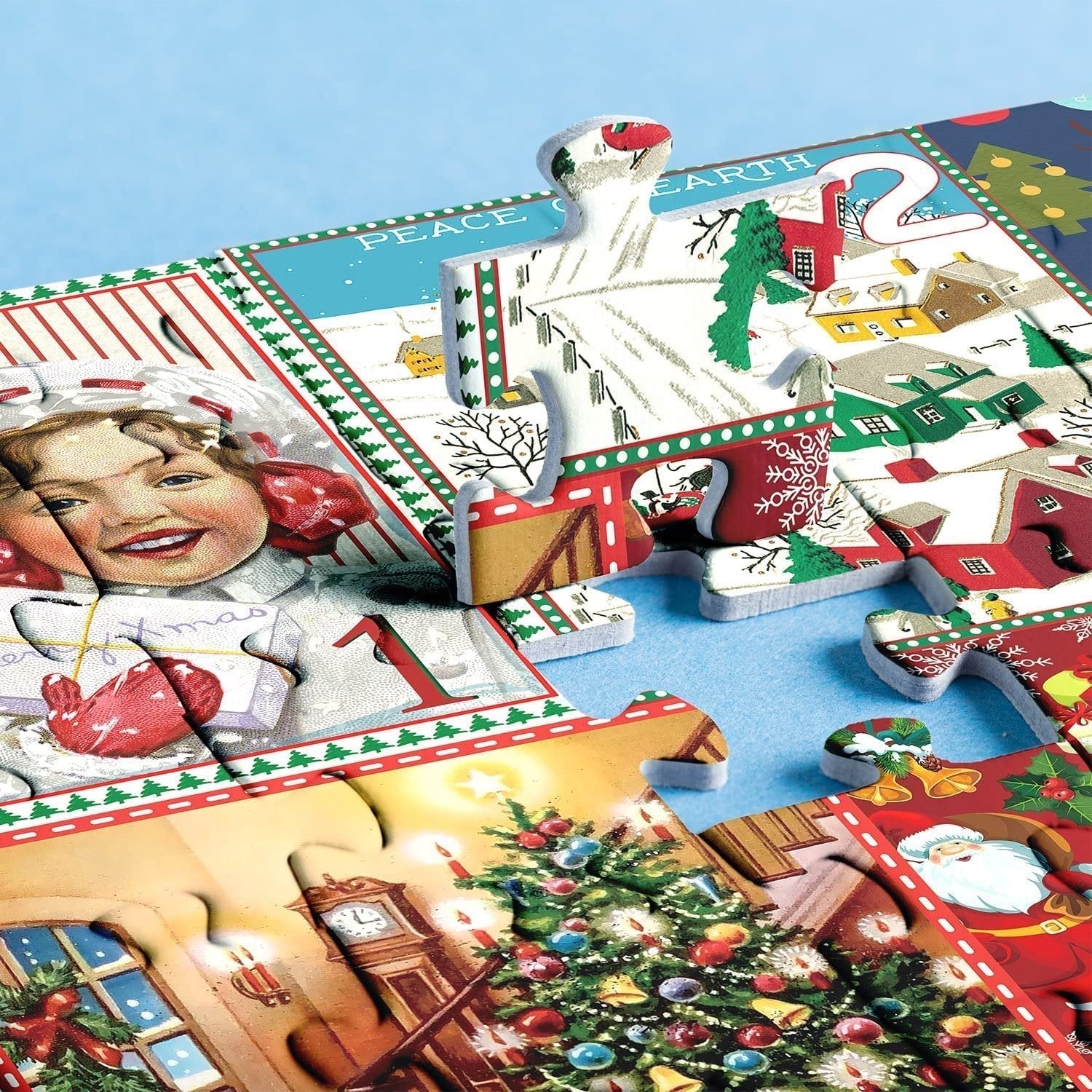 Christmas Advent Calendar Jigsaw Puzzle – 1000 Pieces Holiday Fun
