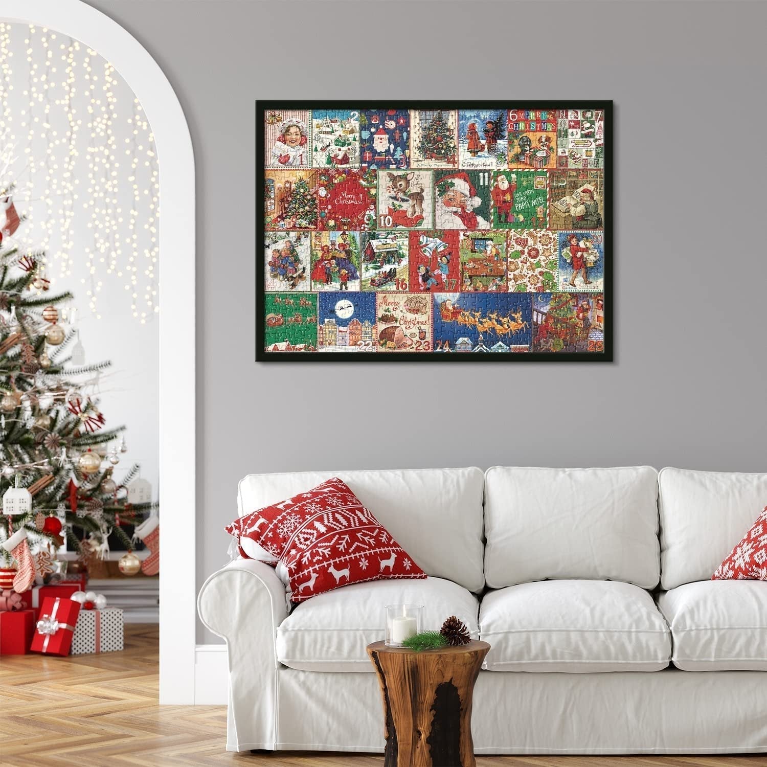 Christmas Advent Calendar Jigsaw Puzzle – 1000 Pieces Holiday Fun