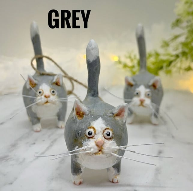 Kitty Miniature Sculpture | Cute Cat Figurine Home Decor 2025