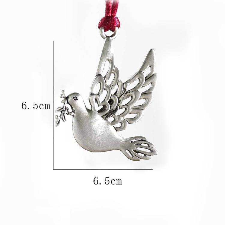 Solid Pewter Christmas Tree Ornament – Elegant Holiday Decoration