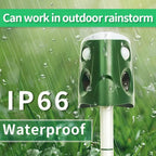 360° Animal Repellent Deterrent – 3-in-1 Ultrasonic, Motion Sensor & Flash Light Pest Control