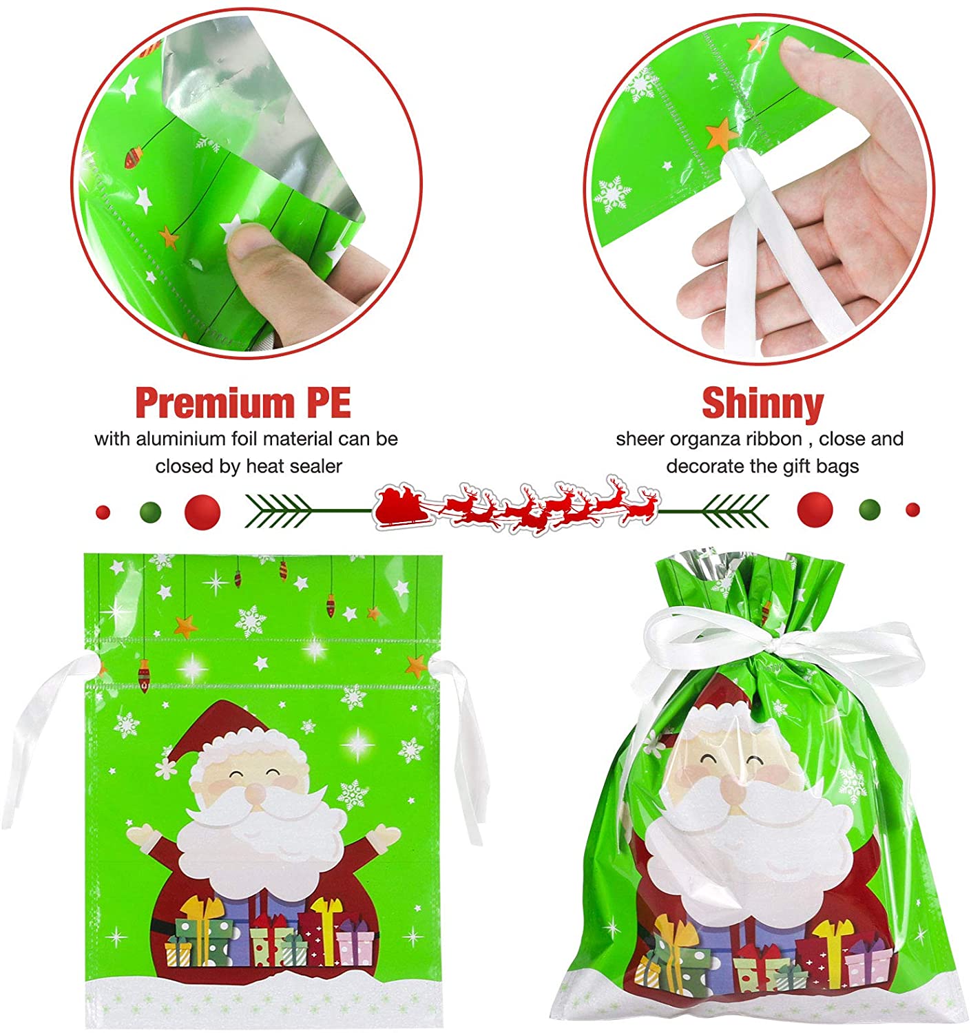 Drawstring Gift Bags – Reusable Party & Holiday Favor Bags