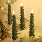Christmas Tree Flameless Candles – 3D Flickering Flame Holiday Decor