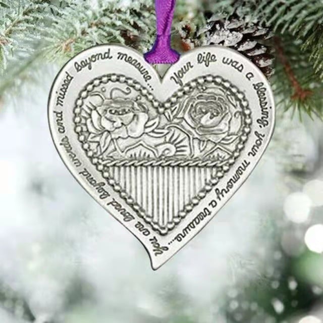 Solid Pewter Christmas Tree Ornament – Elegant Holiday Decoration