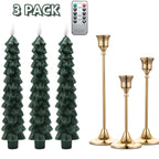 Christmas Tree Flameless Candles – 3D Flickering Flame Holiday Decor