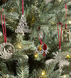 Solid Pewter Christmas Tree Ornament – Elegant Holiday Decoration