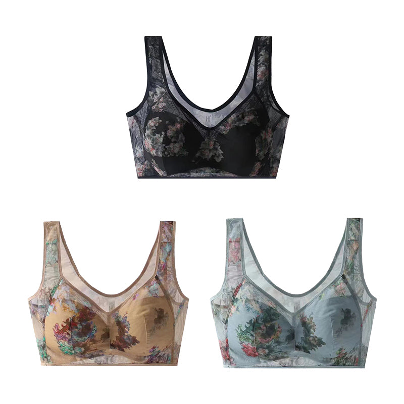3Pcs - Ice Silk Lace Cooling Comfort Bra