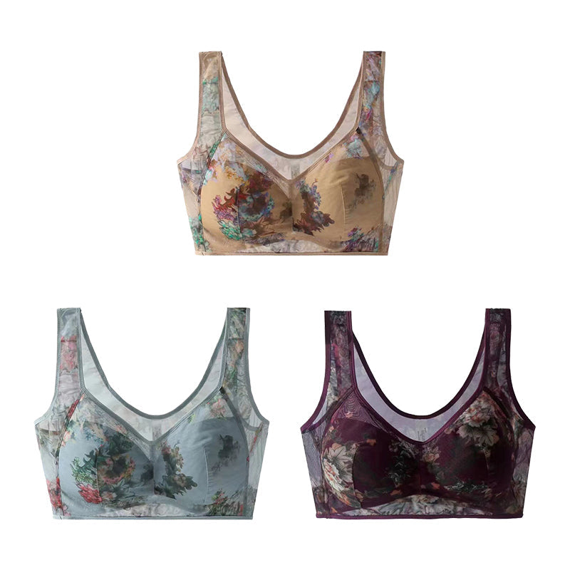 3Pcs - Ice Silk Lace Cooling Comfort Bra