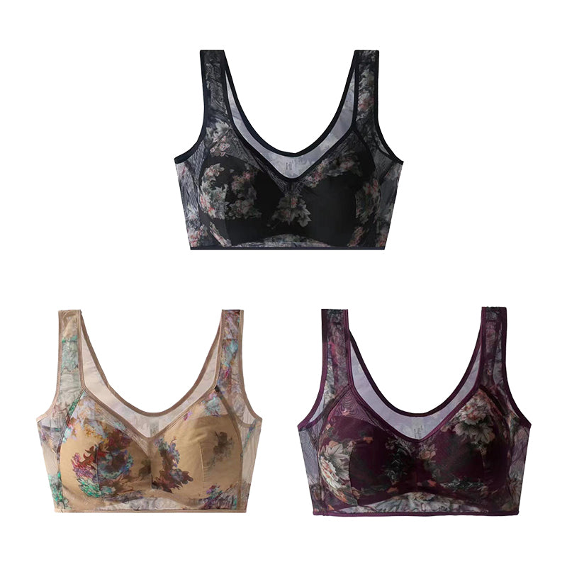 3Pcs - Ice Silk Lace Cooling Comfort Bra