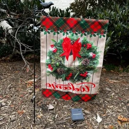 Christmas LED Garden Flag | Outdoor Holiday Decor & Lighted Yard Flags 2025