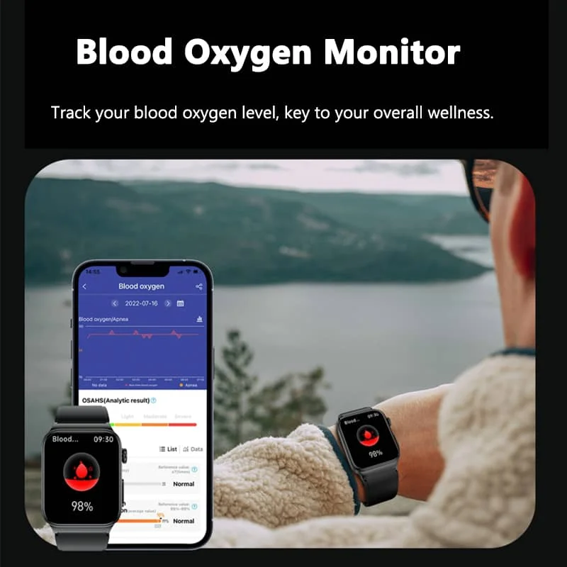 Blood Glucose Smart Watch ECG+PPG Heart Rate Blood Pressure Health Watches
