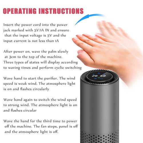 Advanced Car Air Purifier With HEPA Filter