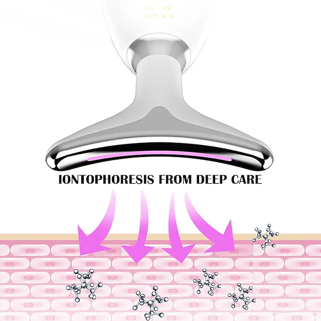 EMS Thermal Neck Lifting And Tighten Massager Electric Microcurrent Wrinkle Remover