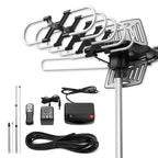 2025 Long-Range 360° Rotating Outdoor HD TV Antenna – Digital Reception with Free HD Channels & Motorized Signal Booster