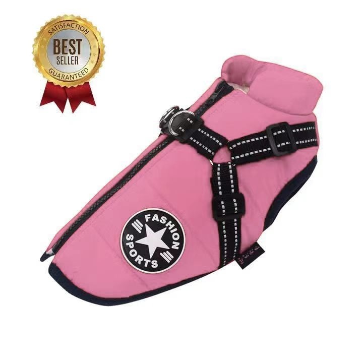 Waterproof Winter Dog Jacket with Integrated Harness - Keep Your Pet Warm and Secure